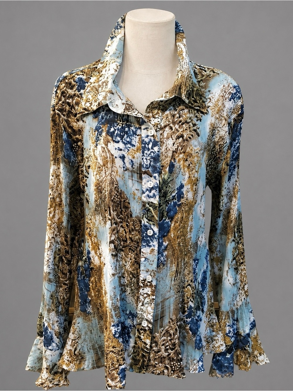 Gorgeous, CATO Crinkle Flare Blouse Shirt